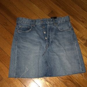 H&M jean button up skirt